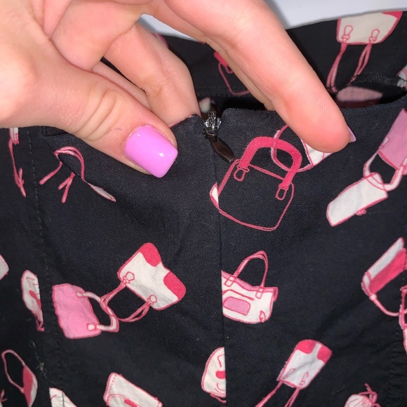 Vintage style black dress with purses all over - Picture 5 of 8